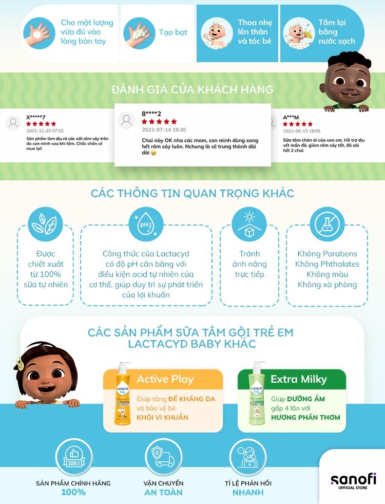 Mô tả Bộ 2 chai Sữa Tắm Gội Trẻ Em Lactacyd Baby Gentle Care Bảo Vệ Dịu Nhẹ Cho Làn Da Nhạy Cảm 500ml/chai - 2