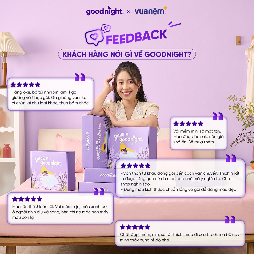 Mô tả Bộ Ga Gối 3 Món Vua Nệm Goodnight Airsilk 20cm, Ga Giường Tencel Cao Cấp Mềm Mại, 5 Màu Sắc - 7