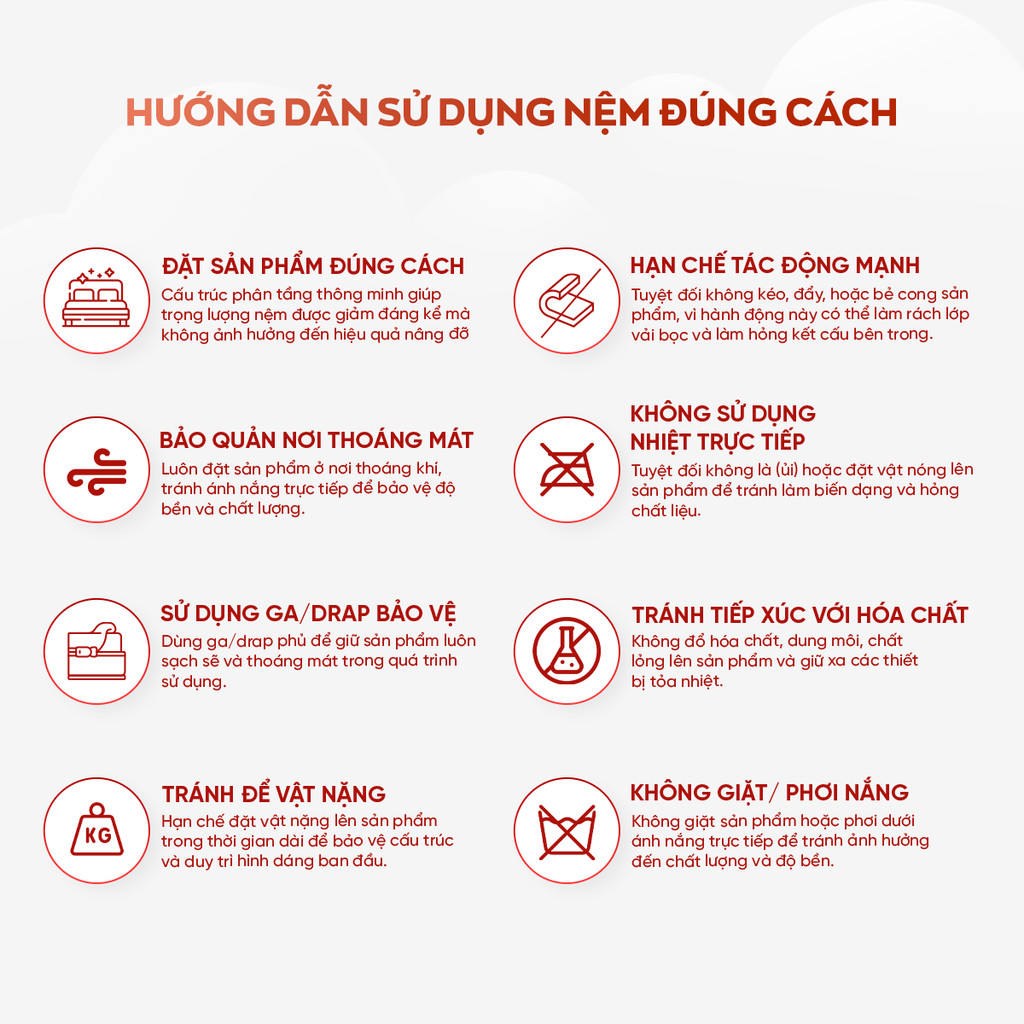 Bảo quản nệm Hachi