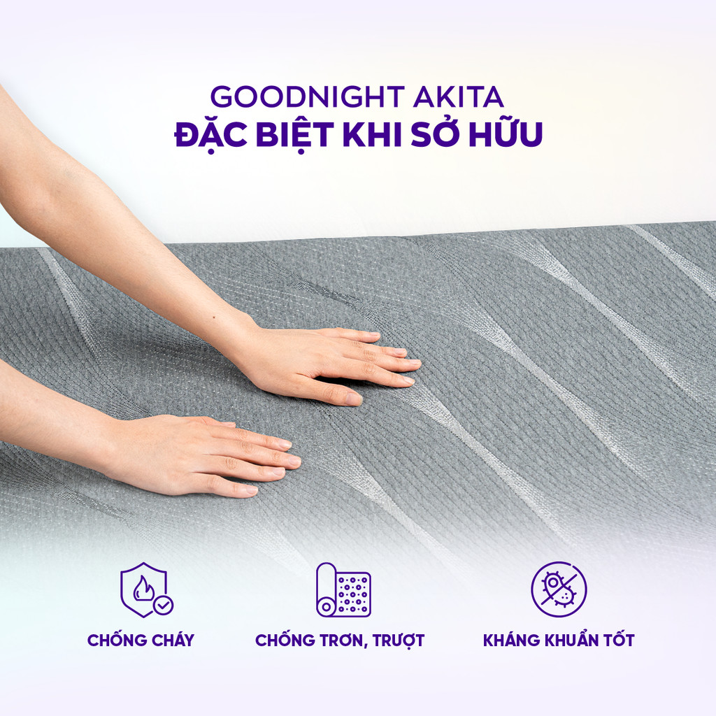 Nệm Gấp 3 Vua Nệm Goodnight Akita 8cm