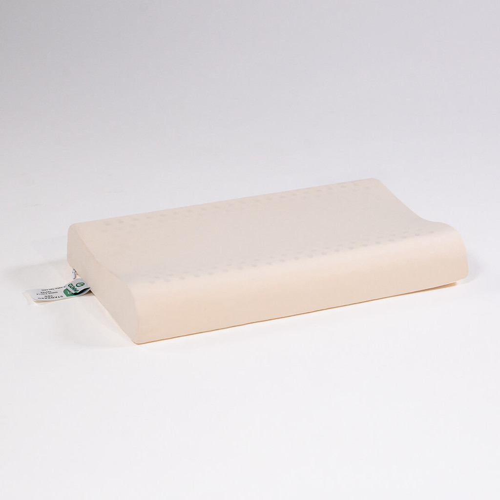 Mô tả Gối cao su thiên nhiên Gummi Pudding 26x43cm lượn sóng nâng đỡ chắc chắn, thoáng khí, dành cho người nằm thấp - 1