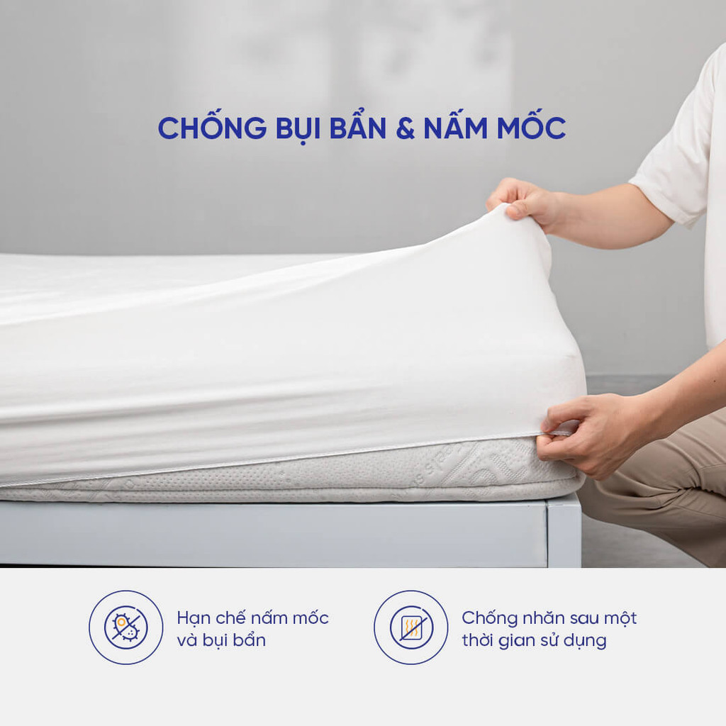Mô tả Bảo vệ nệm Doona Bamboo 30cm chống bụi bẩn nấm mốc, khử mùi thoáng khí, thoát nhiệt tối ưu - 3