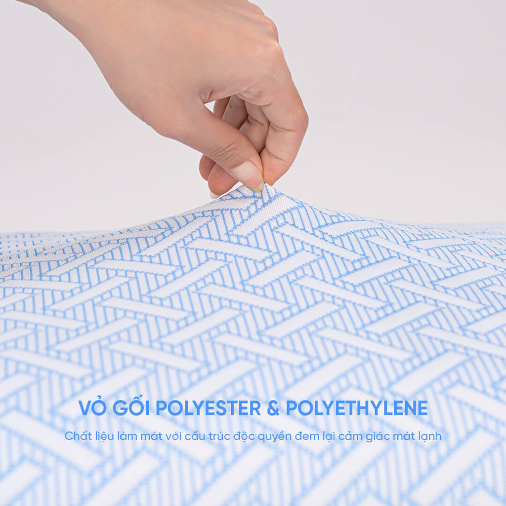 Mô tả Gối foam Comfy Nami 40x60cm lượn sóng nâng đỡ vai gáy, công nghệ làm mát cao cấp - 2