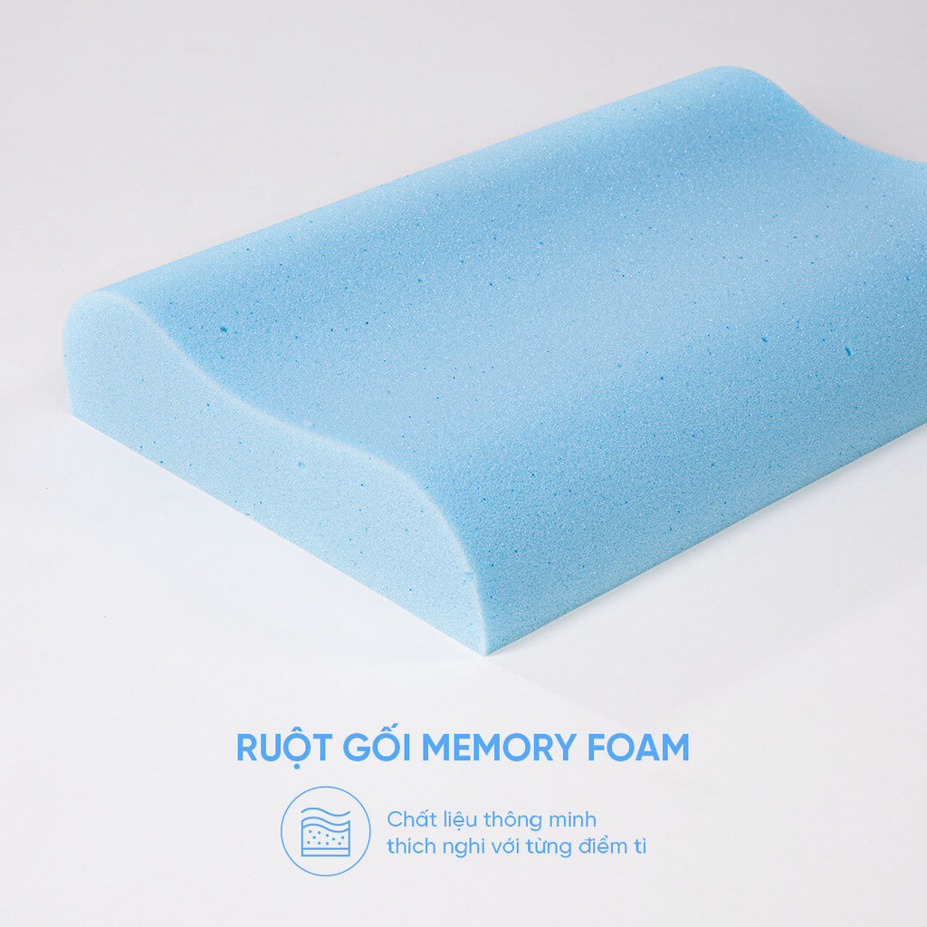 Mô tả Gối foam Comfy Nami 40x60cm lượn sóng nâng đỡ vai gáy, công nghệ làm mát cao cấp - 3