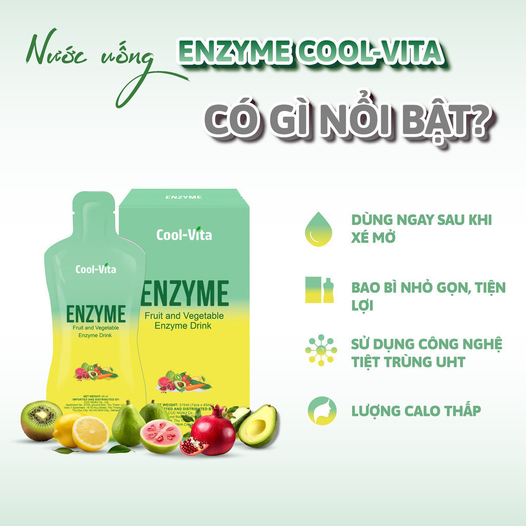Công dụng Nước uống Enzyme Coolvita