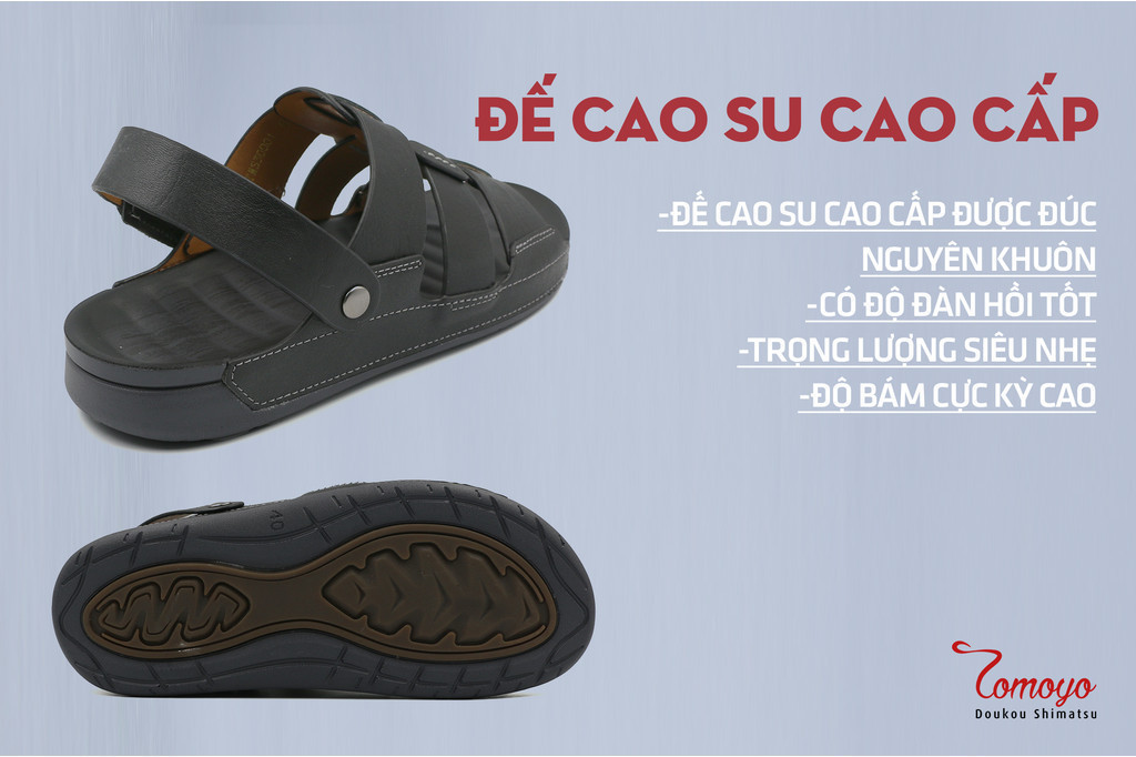 Mô tả -Giày/Dép Sandal Nam Tomoyo Dappa cao cấp TMS300 - 3