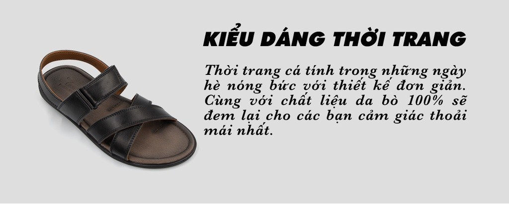 Mô tả -Giày Sandal Nam thủ công da bò cao cấp TOMOYO TMS80201 - 2