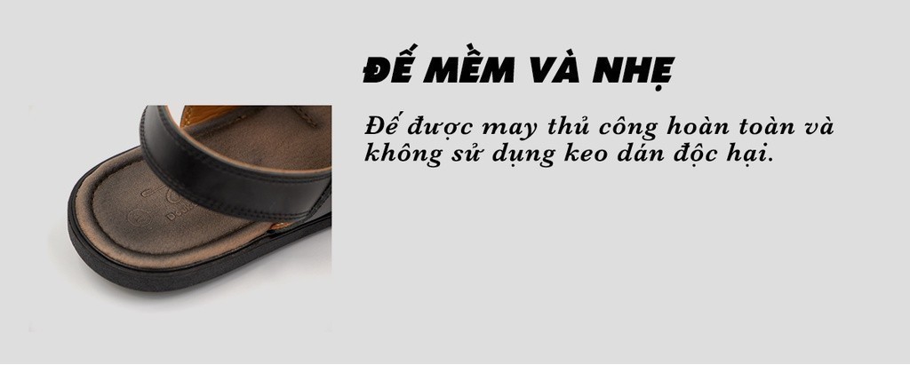 Mô tả -Giày Sandal Nam thủ công da bò cao cấp TOMOYO TMS80201 - 4