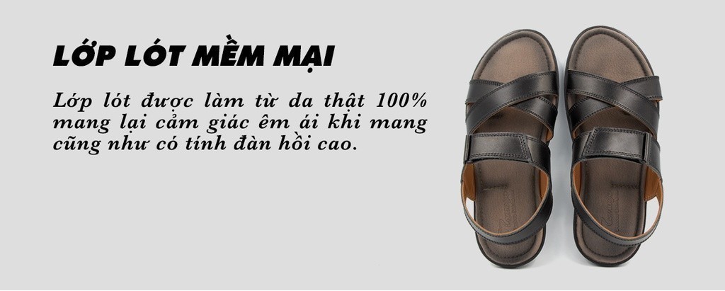 Mô tả -Giày Sandal Nam thủ công da bò cao cấp TOMOYO TMS80201 - 5