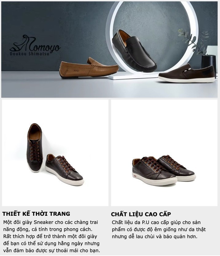 Mô tả -Giày Sneakers Nam Tomoyo Lót Da Cừu Màu Nâu  TMN10902 - 1