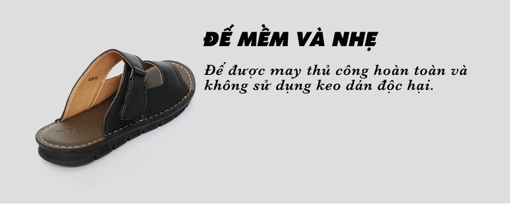 Mô tả -Dép Nam Quai Ngang Da Bò Thật Tomoyo TMD10101 - 4