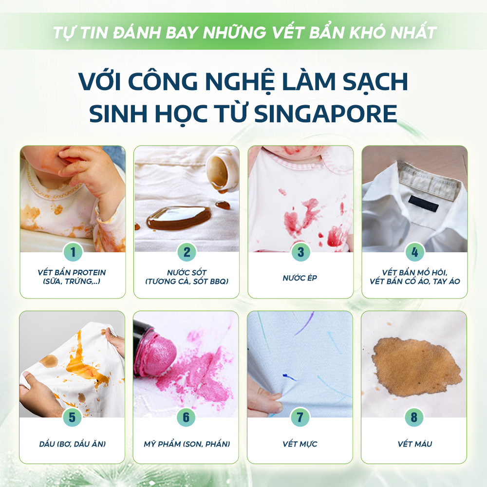 Mô tả Combo giặt xả sinh học cao cấp 6in1 2L Pristal nước giặt quần, xả lưu hương thơm cực lâu an toàn cho da em bé - 4