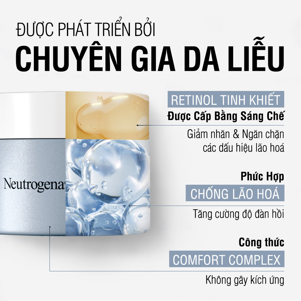 Mô tả Kem dưỡng Retinol Chống Lão Hóa Giảm Nhăn Neutrogena Visible Repair Regenerating Cream (50g) - 4