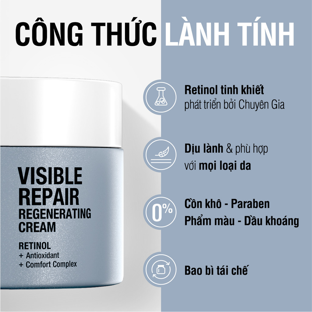 Mô tả Kem dưỡng Retinol Chống Lão Hóa Giảm Nhăn Neutrogena Visible Repair Regenerating Cream (50g) - 8