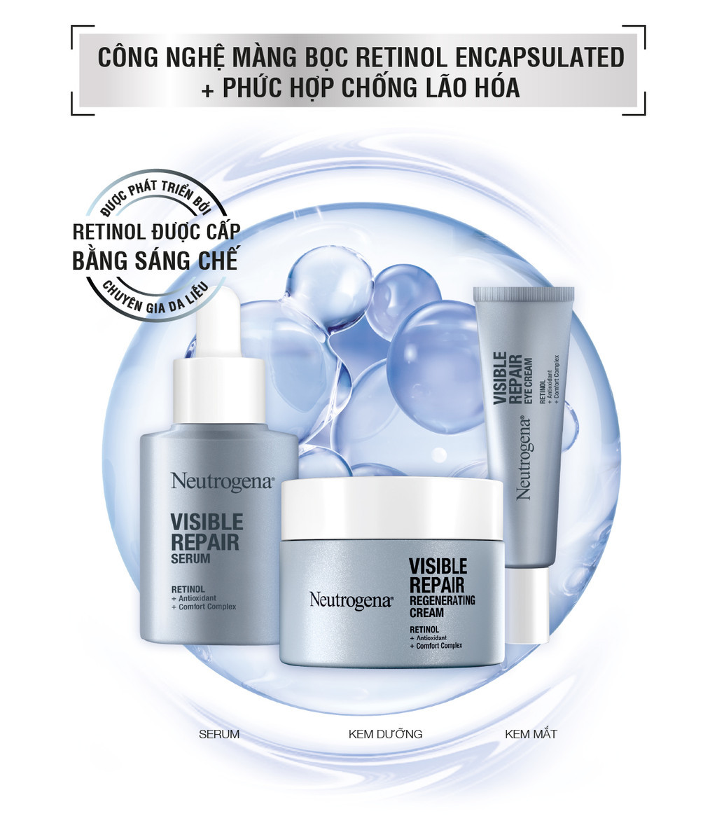 Mô tả Kem dưỡng Retinol Chống Lão Hóa Giảm Nhăn Neutrogena Visible Repair Regenerating Cream (50g) - 3