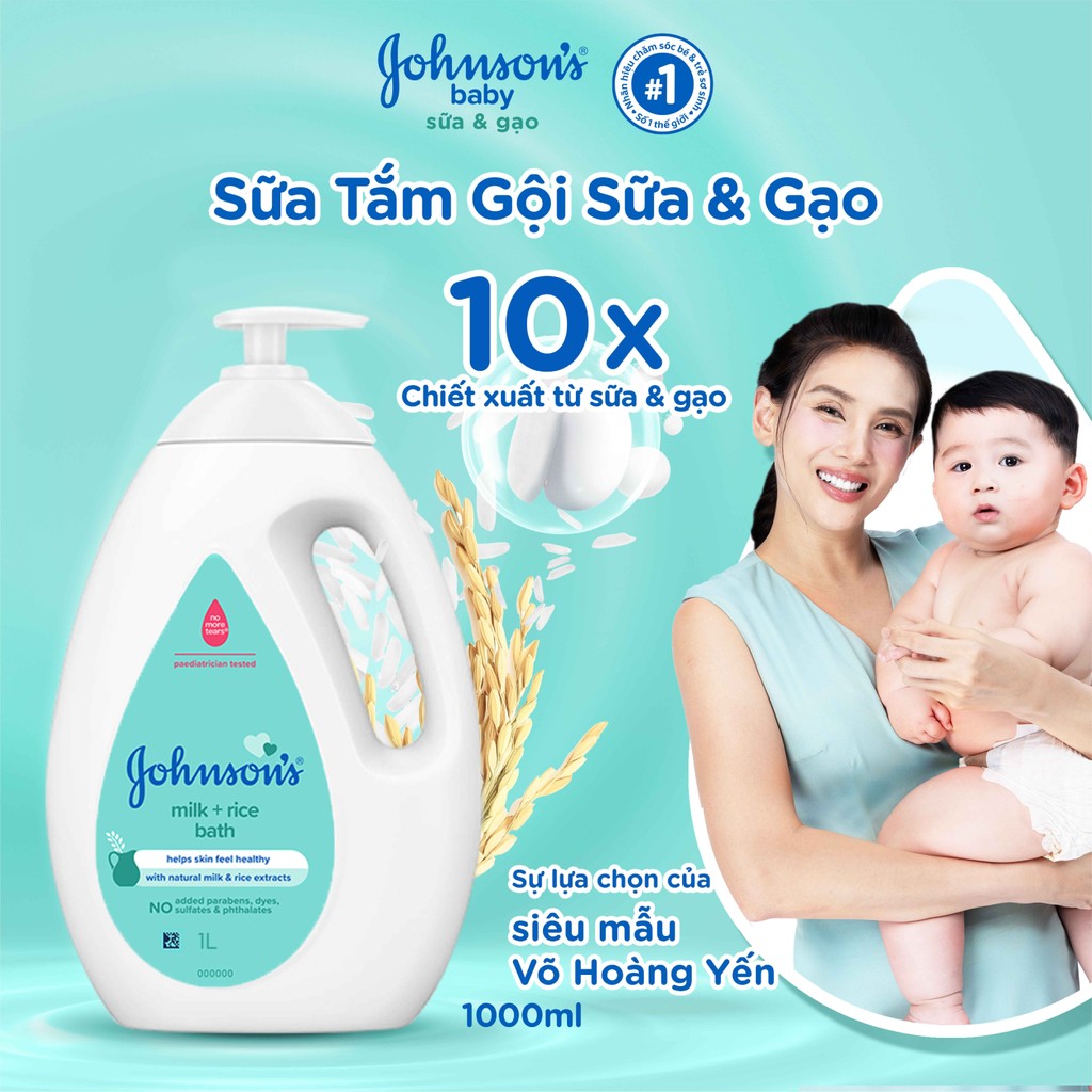 Mô tả Combo 3 Sữa tắm Johnson's Baby Chứa Sữa & Gạo/Sữa Gạo & Yến Mạch/Sữa & Yến Mạch 1000ml/chai - 3