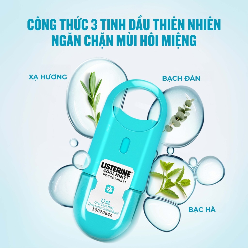 Mô tả Xịt Thơm Miệng Listerine Coolmint Pocketmist 7.7ml - 1