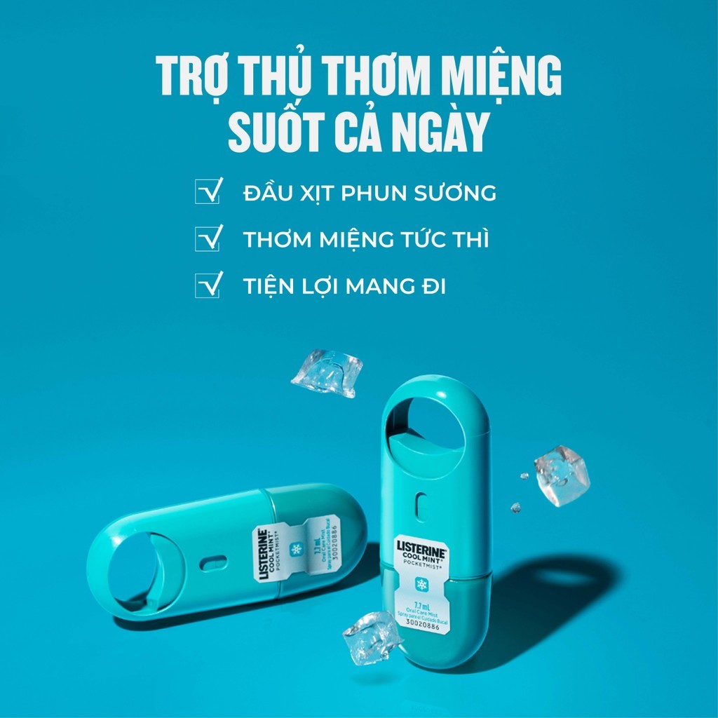 Mô tả Xịt Thơm Miệng Listerine Coolmint Pocketmist 7.7ml - 2