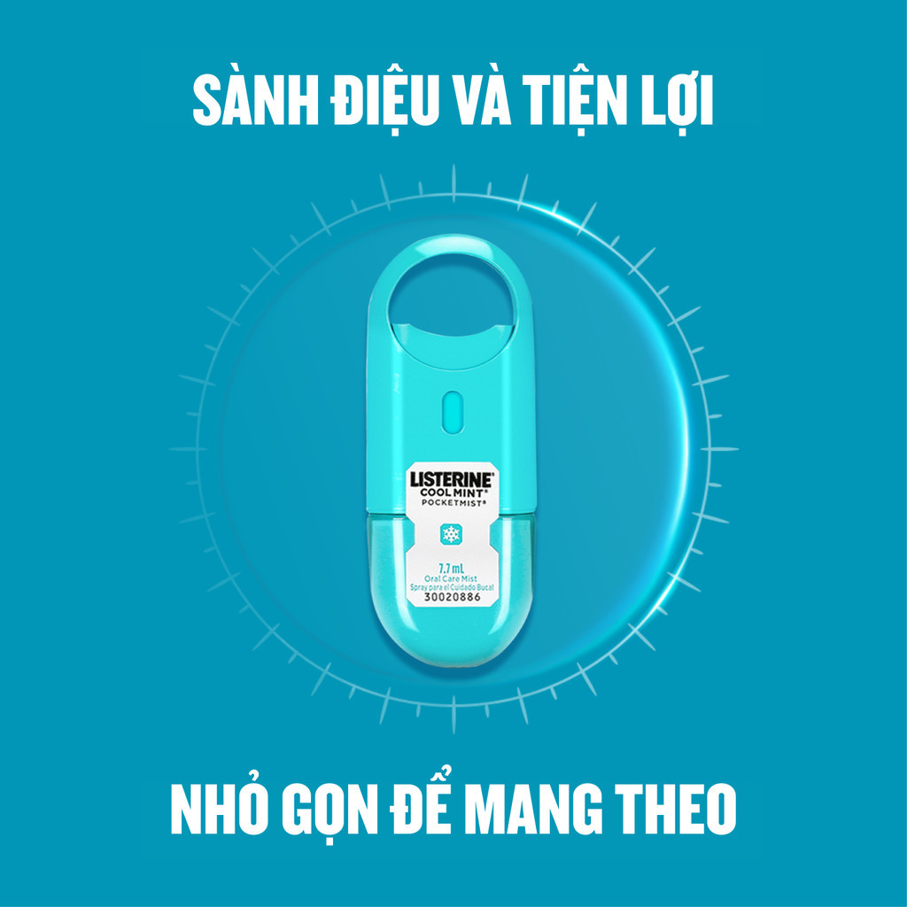 Mô tả Xịt Thơm Miệng Listerine Coolmint Pocketmist 7.7ml - 3