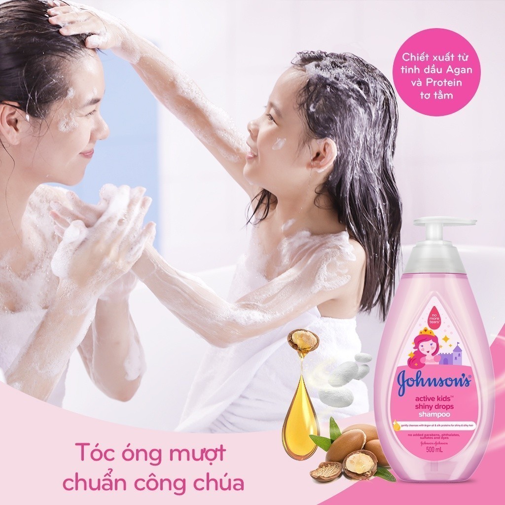 Mô tả Dầu gội óng mượt cho bé Johnson's Active Kids Shiny Drops Shampoo 500ml - Dung tích 500ml - 800ml - 100979999 - 3