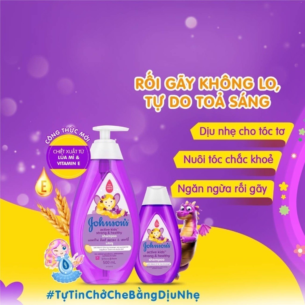 Mô tả Dầu gội óng mượt cho bé Johnson's Active Kids Shiny Drops Shampoo 500ml - Dung tích 500ml - 800ml - 100979999 - 7