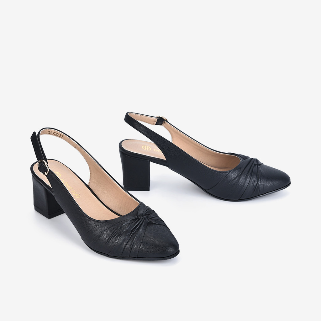 Mô tả Giày Cao Gót Nữ Đông Hải Slingback Nơ Xoắn Gót Vuông 6cm - G5720 - 5