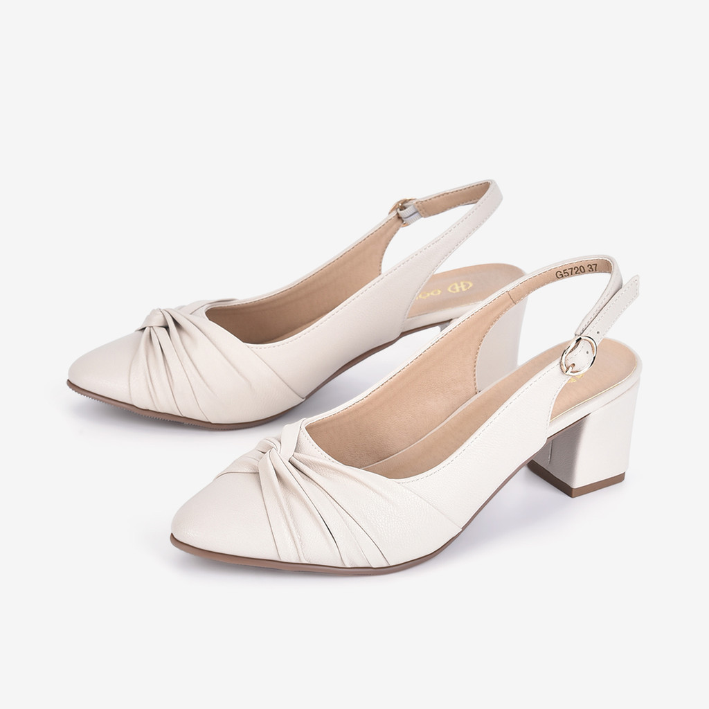 Mô tả Giày Cao Gót Nữ Đông Hải Slingback Nơ Xoắn Gót Vuông 6cm - G5720 - 6