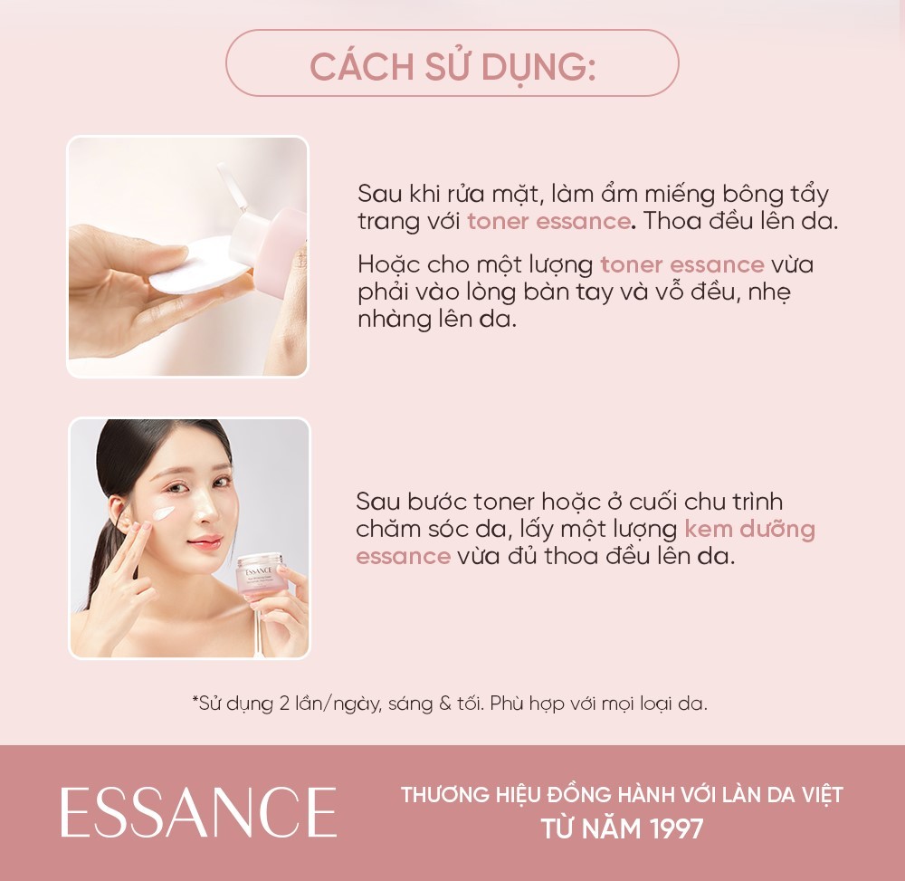Mô tả Nước dưỡng da cấp ẩm hỗ trợ mềm mịn trắng da Essance Pearl Whitening Toner 195ml - 8