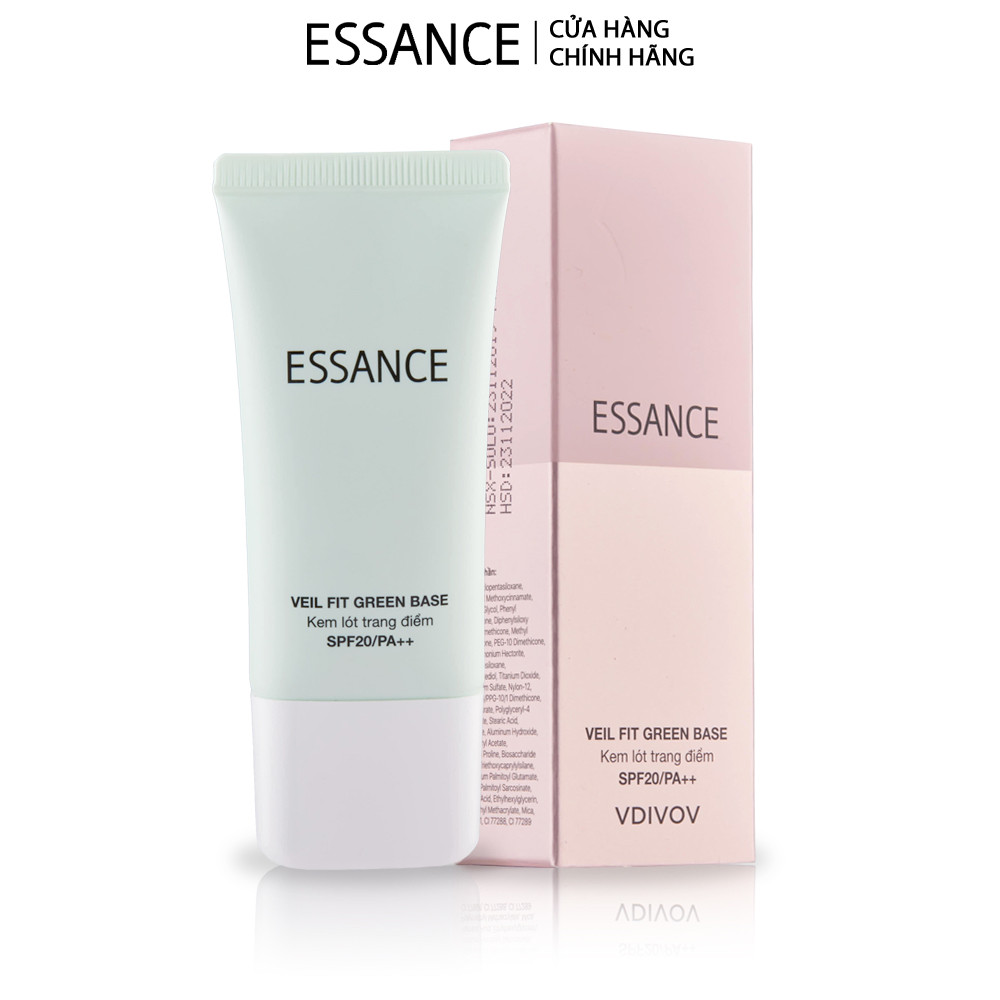 Mô tả Kem lót hiệu chỉnh sắc da kiểm soát dầu Essance Veil Fit Green Base SPF20 PA++ 30ml - 1