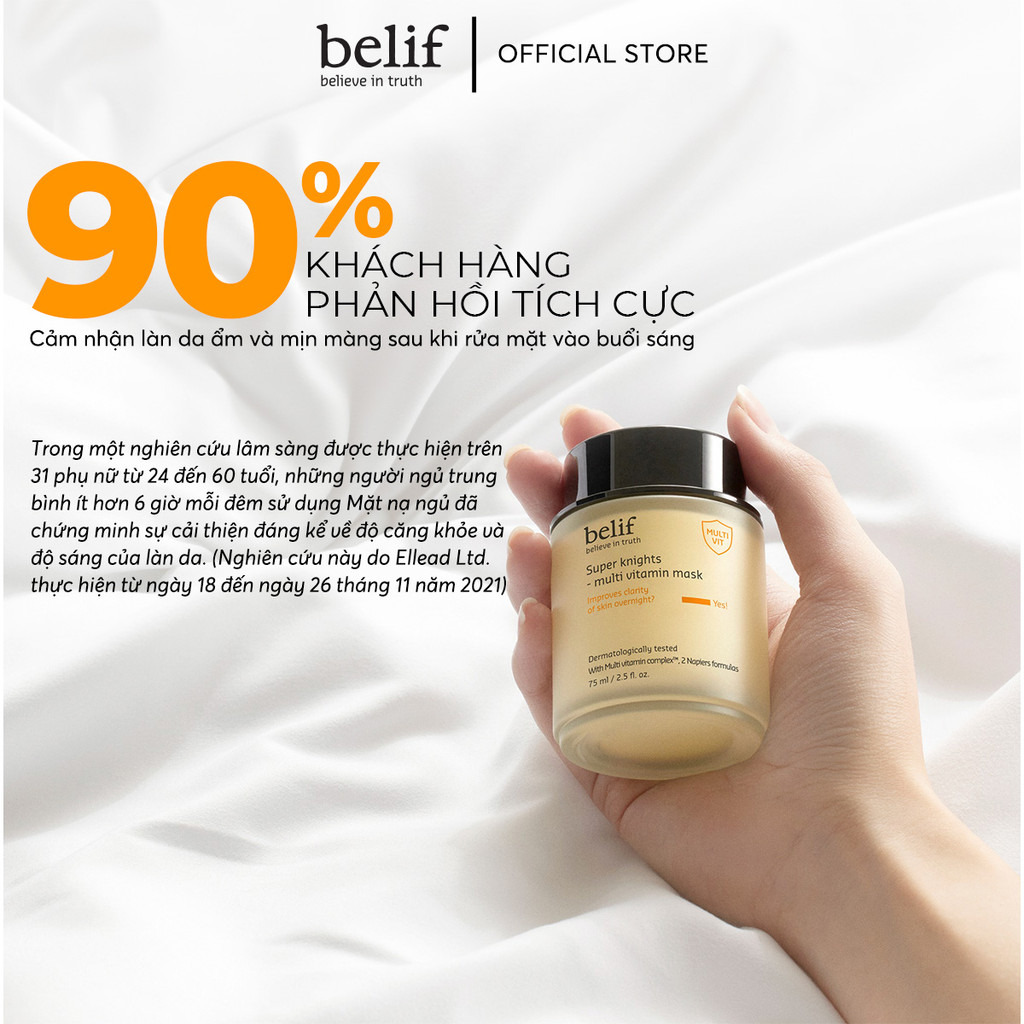 Mô tả Mặt nạ ngủ dưỡng ẩm và phục hồi da chuyên sâu belif Multi Vitamin Mask - 6