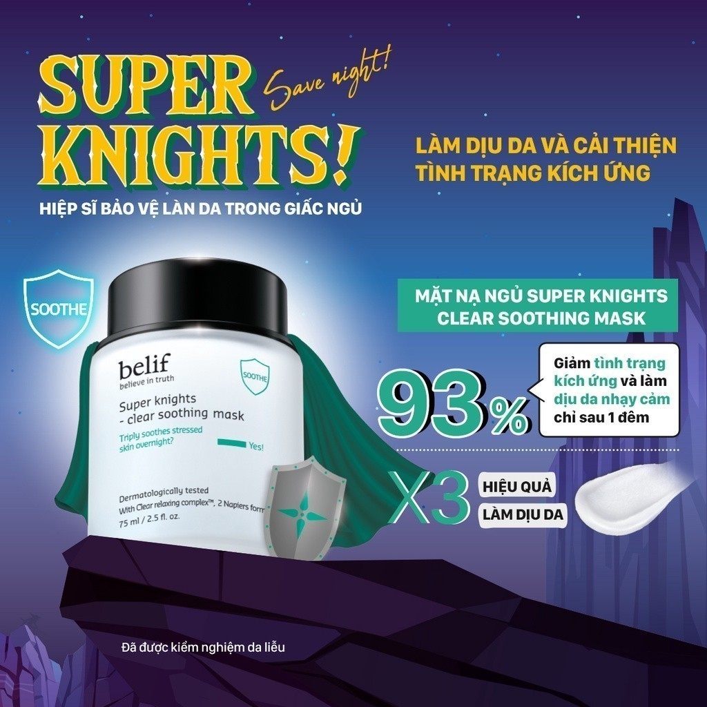 Mô tả Mặt nạ ngủ làm dịu và chăm sóc da nhạy cảm belif Clear Soothing Mask 75ml - 2