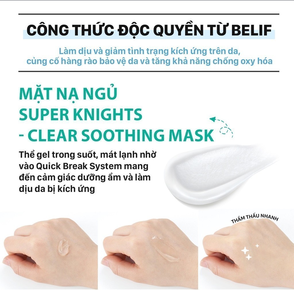 Mô tả Mặt nạ ngủ làm dịu và chăm sóc da nhạy cảm belif Clear Soothing Mask 75ml - 5