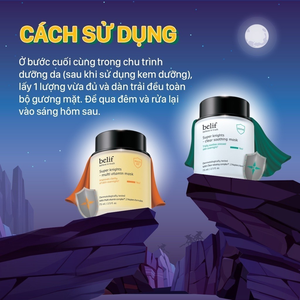 Mô tả Mặt nạ ngủ làm dịu và chăm sóc da nhạy cảm belif Clear Soothing Mask 75ml - 6