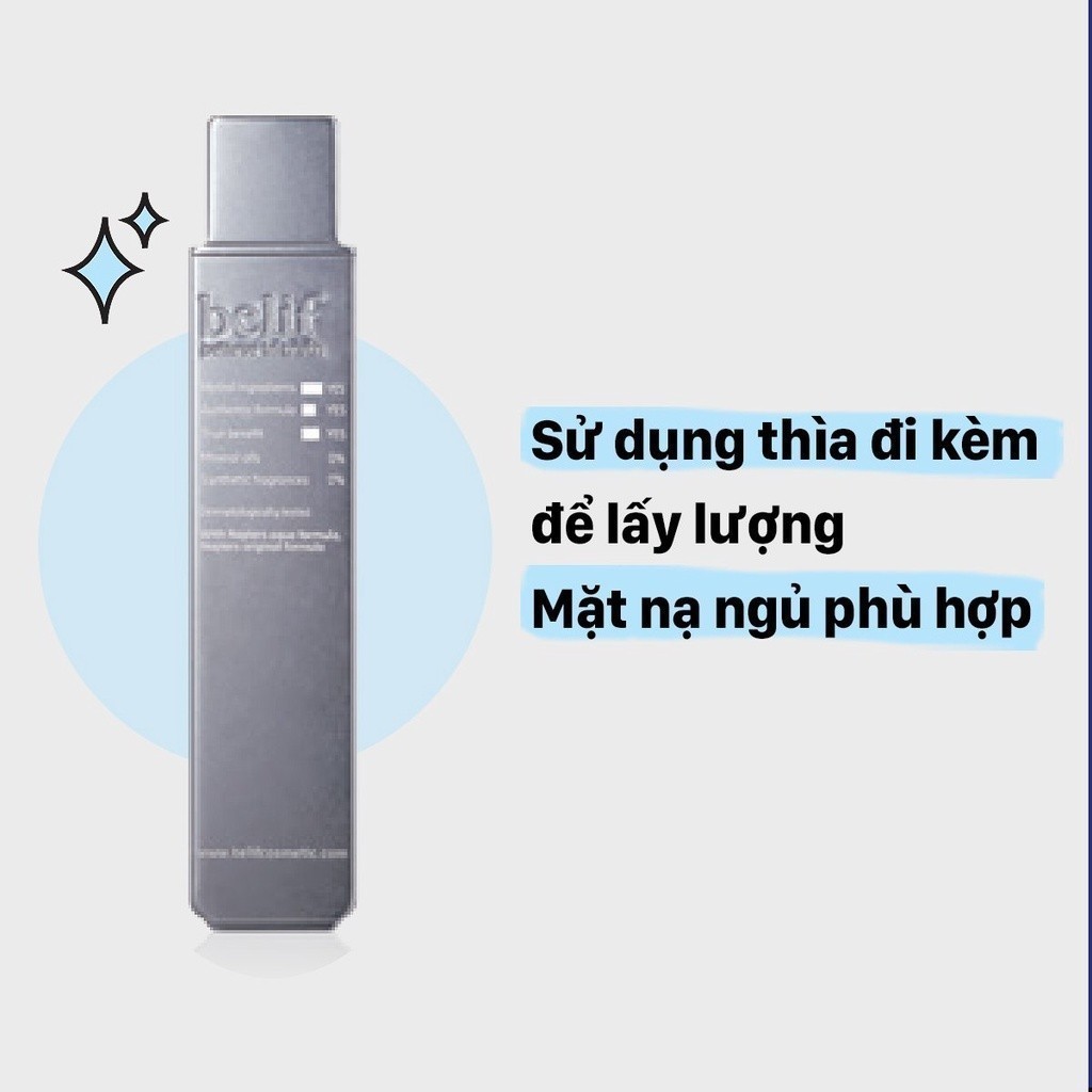 Mô tả Mặt nạ ngủ làm dịu và chăm sóc da nhạy cảm belif Clear Soothing Mask 75ml - 7