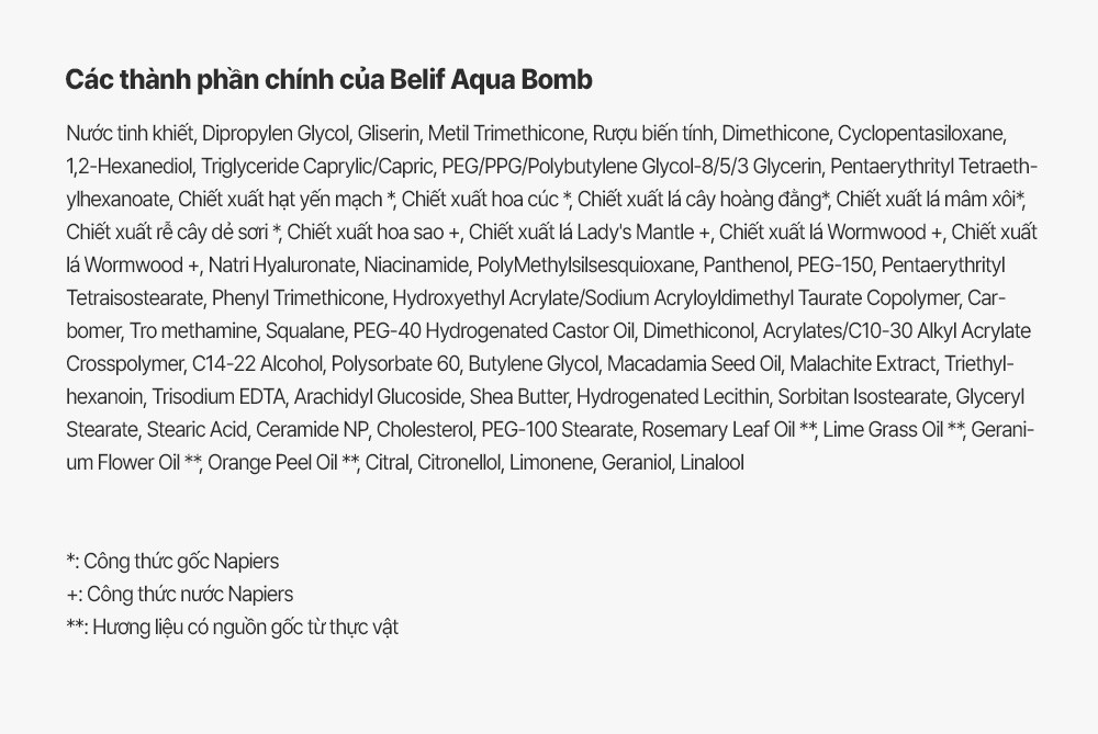 Mô tả Kem cấp ẩm tức thì dạng gel belif The True Cream Aqua Bomb - 5