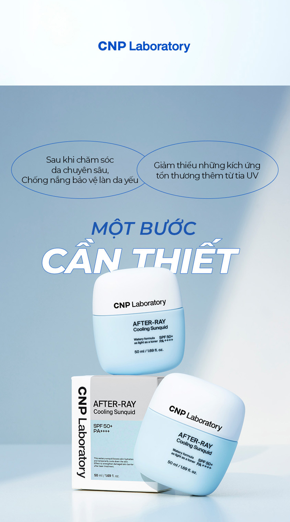 Mô tả Sữa chống nắng dịu da CNP Laboratory After-Ray Cooling Sunquid SPF50+ PA++++ 50ML - 2