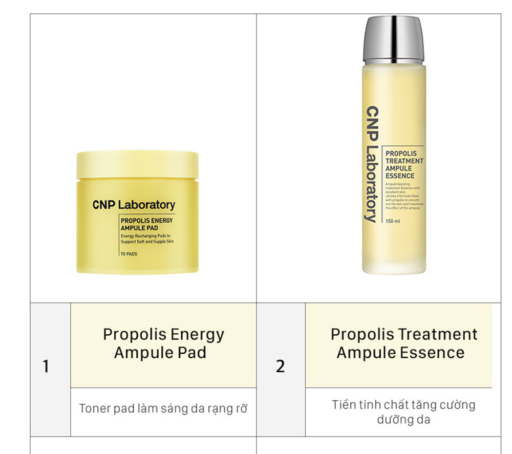 Mô tả Bông dưỡng da keo ong phục hồi căng bóng làn da CNP Laboratory Propolis Ampule Pad 70 miếng - 11