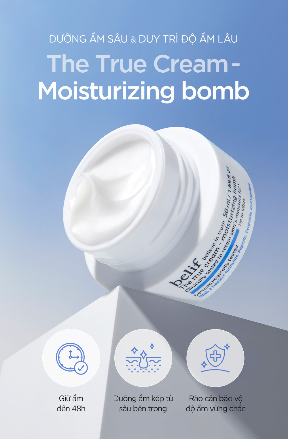 Mô tả Kem cấp ẩm suốt 48 giờ Belif The True Cream Moisturizing Bomb 50ml - 2