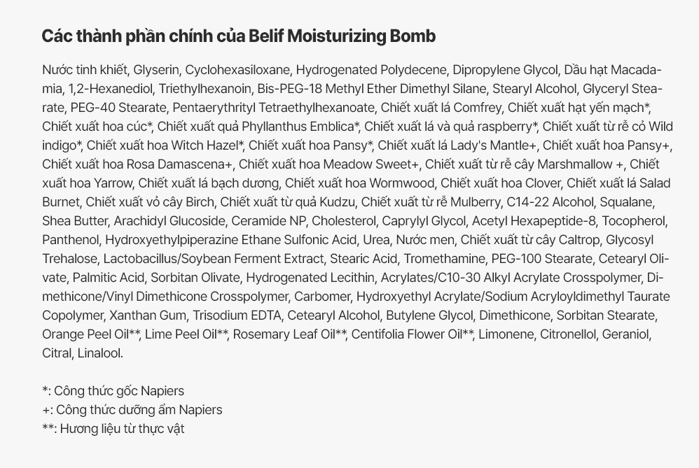 Mô tả Kem cấp ẩm suốt 48 giờ Belif The True Cream Moisturizing Bomb 50ml - 5