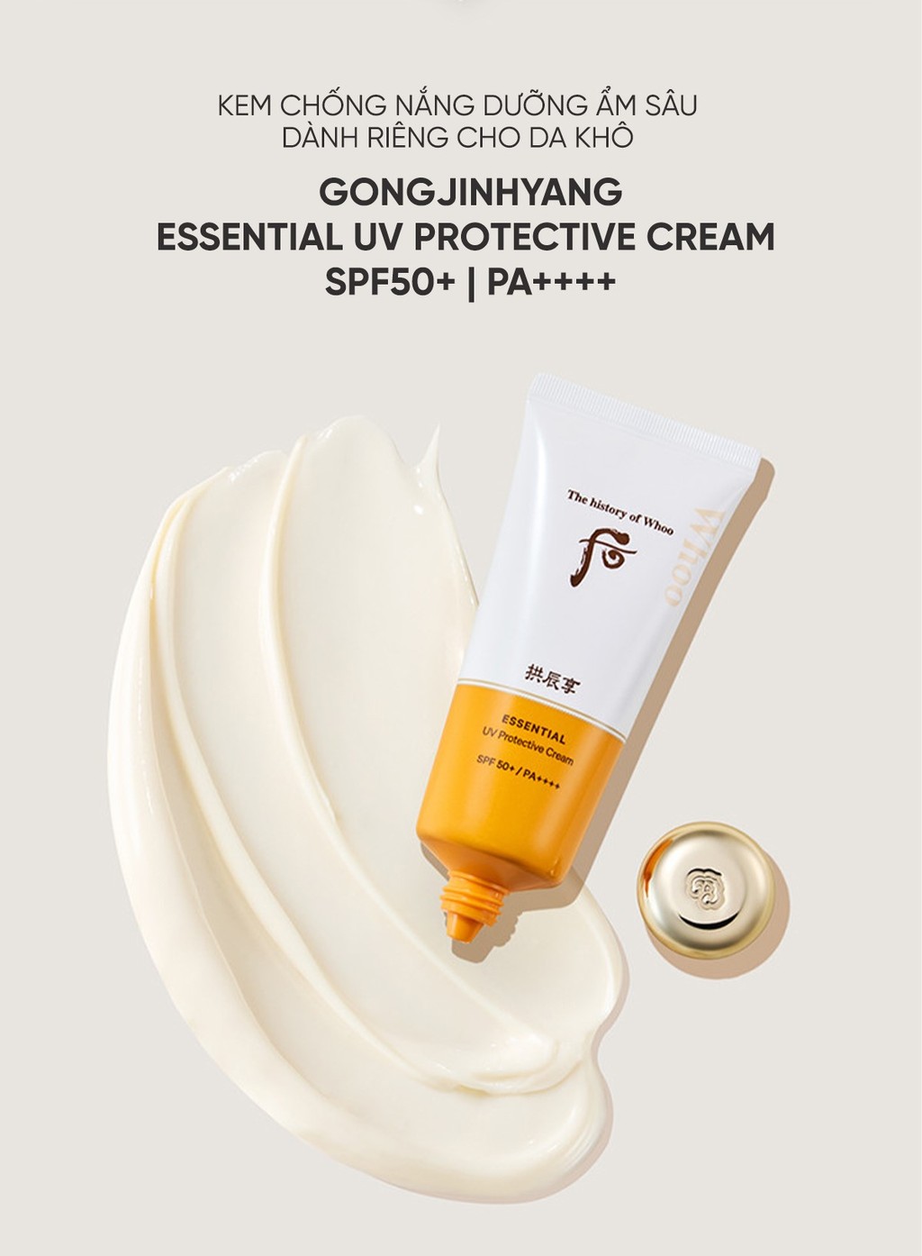 Mô tả Kem chống nắng dưỡng ẩm The history of Whoo Gongjinhyang Sun Cream SPF50+, PA+++ 60ml - 4