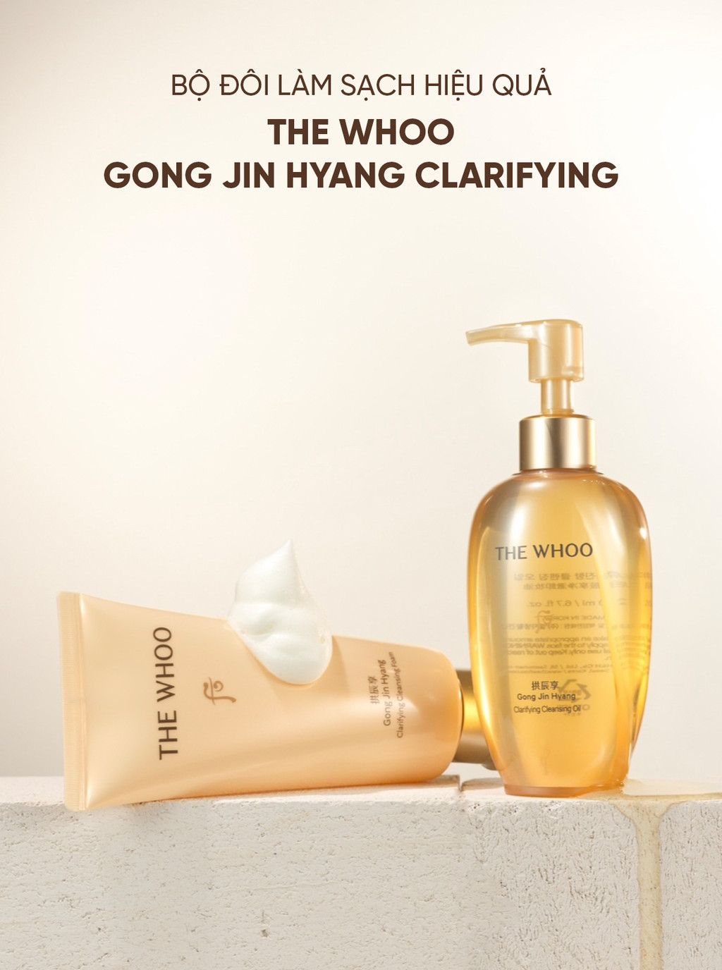 Mô tả Sữa rửa mặt bọt mịn sạch sâu và dưỡng ẩm THE WHOO Gongjinhyang Clarifying Cleansing Foam 180ml - 7