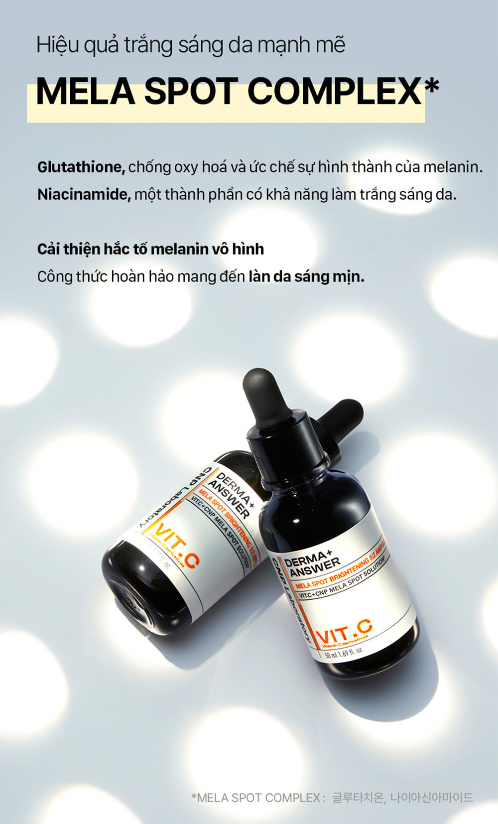 Mô tả Tinh chất Vitamin C mờ thâm nâng da tươi sáng CNP Derma Answer VitC Mela Sport Ampule 15/50ml - 2