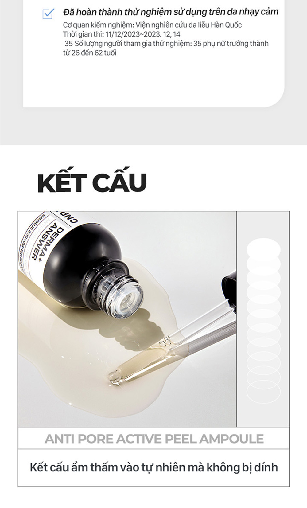 Mô tả Tinh chất thu nhỏ lỗ chân lông AHA giúp da mịn màng Derma Answer Anti-Pore Peel Ampule 15/50ml - 11