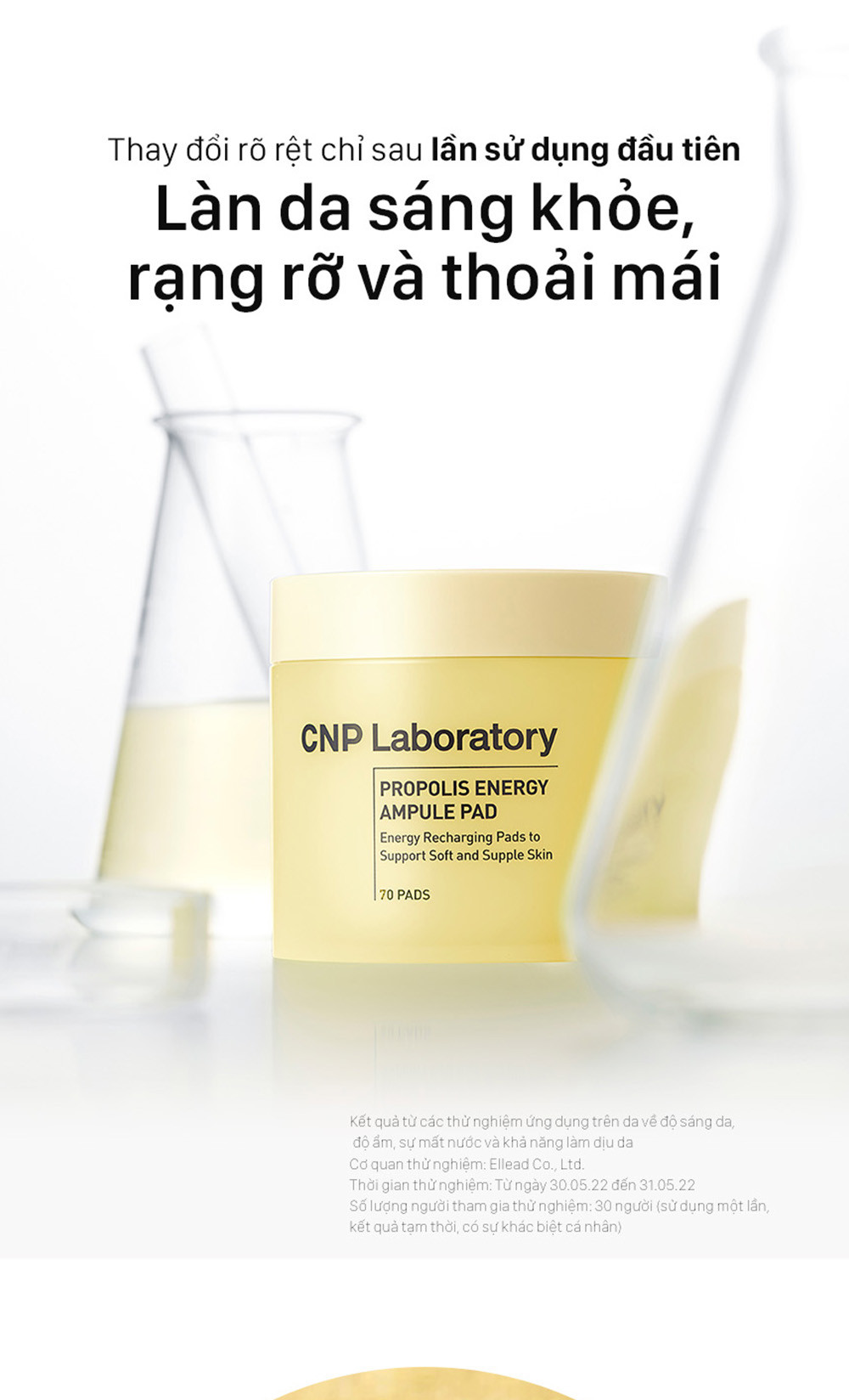 Mô tả Set Bông dưỡng da keo ong phục hồi căng bóng làn da CNP Propolis Ampule Pad 70 + 30 miếng - 5