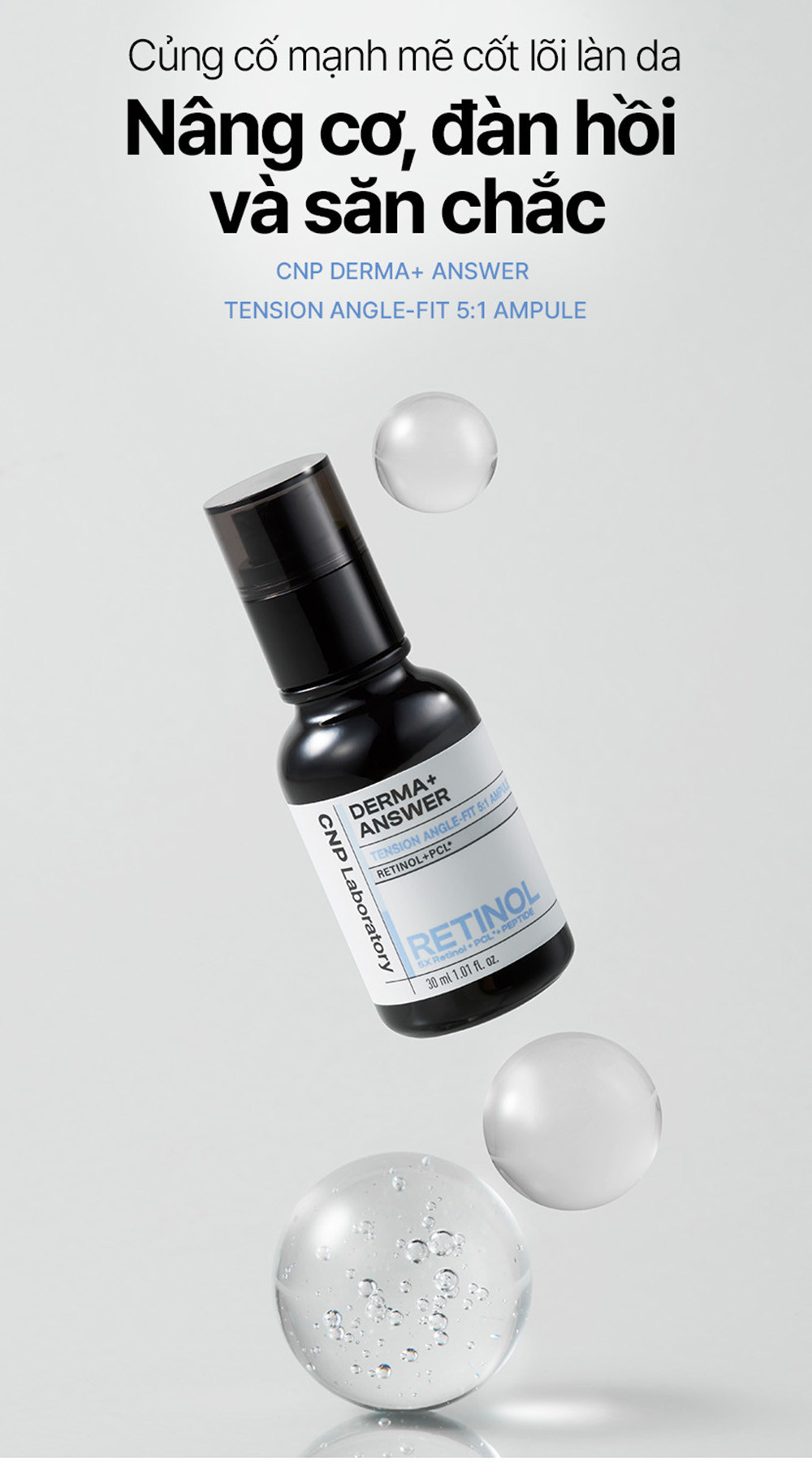 Mô tả Tinh chất Retinol săn chắc đàn hồi nâng da CNP Derma Answer Tension Angle Fit Ampule 15ml/30ml - 7