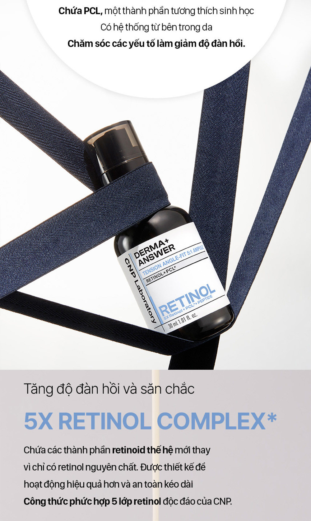 Mô tả Tinh chất Retinol săn chắc đàn hồi nâng da CNP Derma Answer Tension Angle Fit Ampule 15ml/30ml - 12
