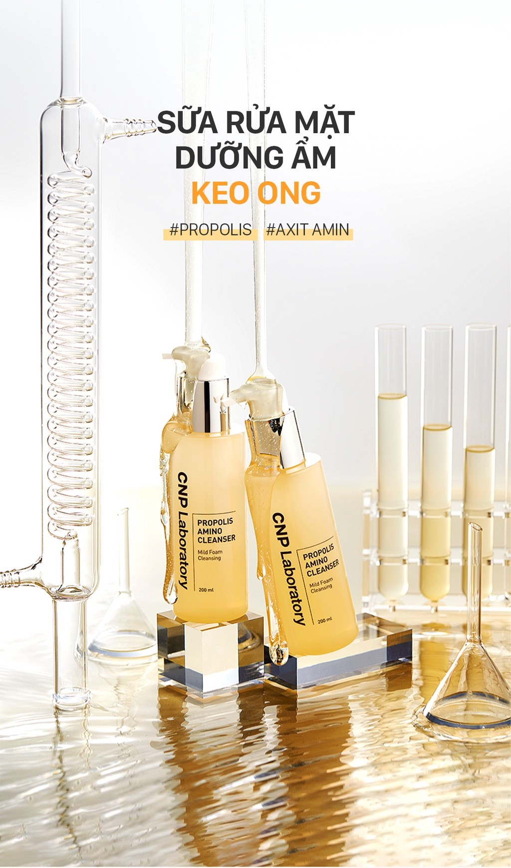 Mô tả Sữa rửa mặt keo ong dịu nhẹ phục hồi dành cho mọi loại da CNP Propolis Energy Cleanser 200ml - 1