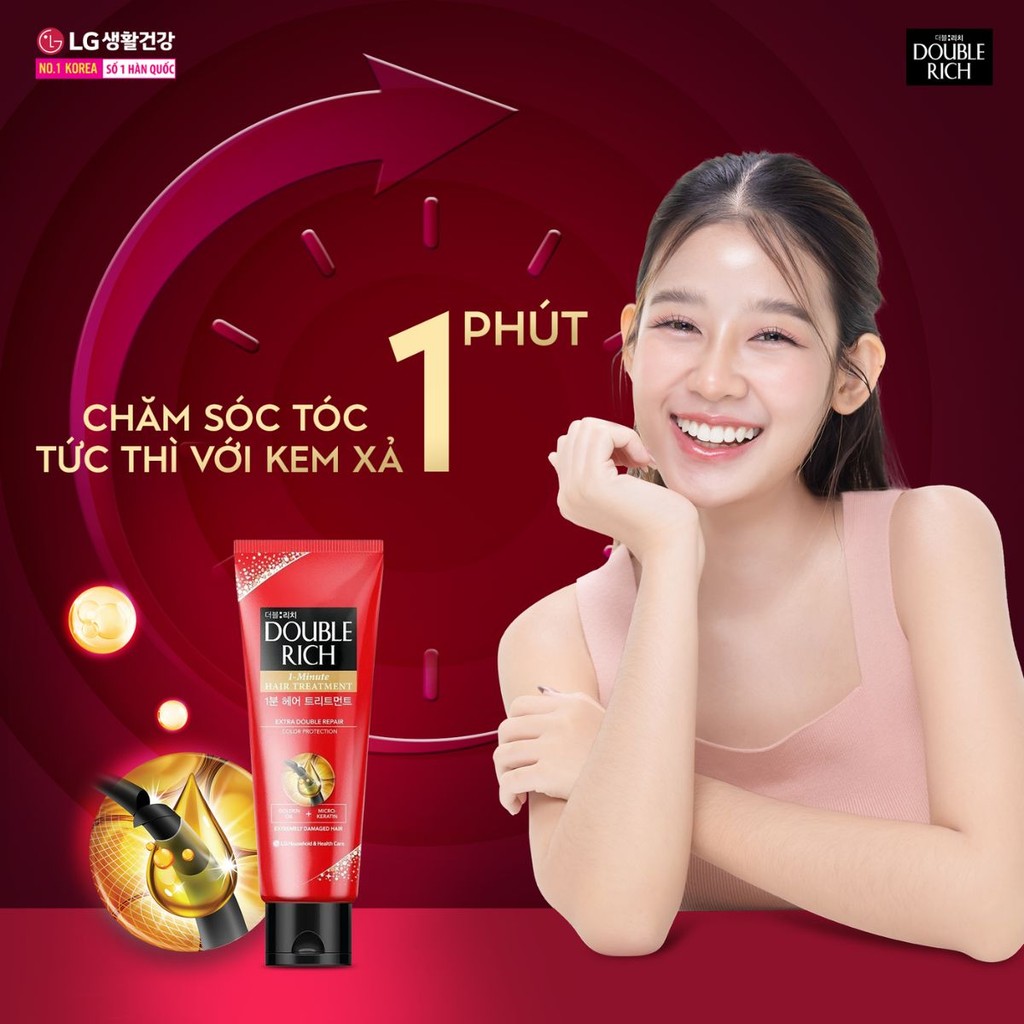 Mô tả Combo 3 Nước dưỡng tóc chăm sóc hư tổn Double Rich BW Double Repair - 3