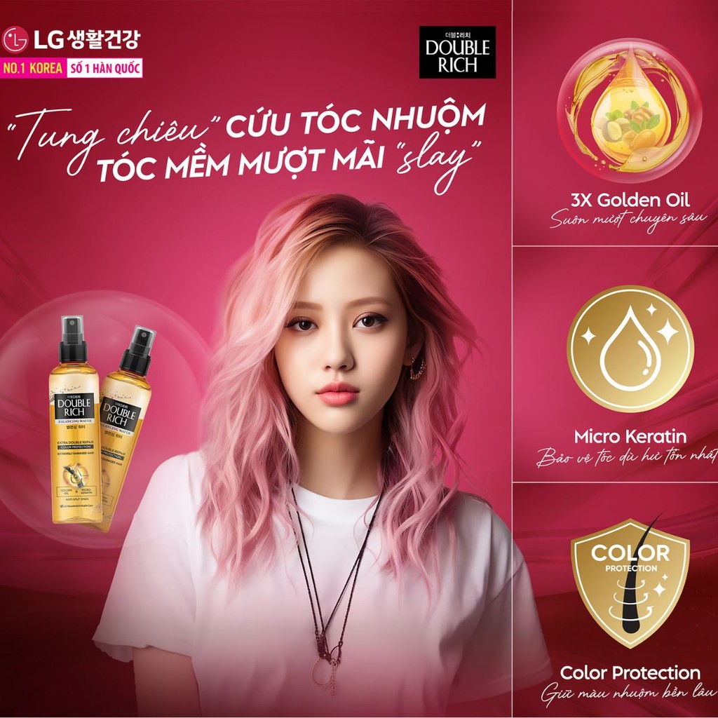 Mô tả Combo 3 Nước dưỡng tóc chăm sóc hư tổn Double Rich BW Double Repair - 4