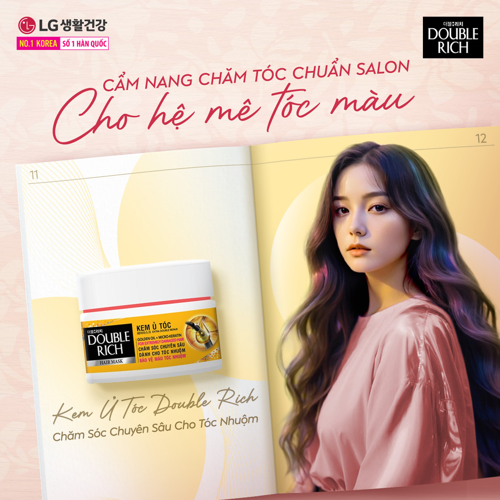 Mô tả Combo 3 Nước dưỡng tóc chăm sóc hư tổn Double Rich BW Double Repair - 7